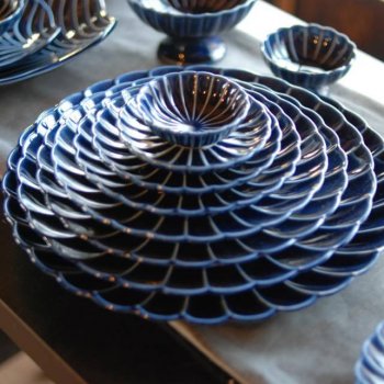 ぎやまん陶「茄子紺ブルー」