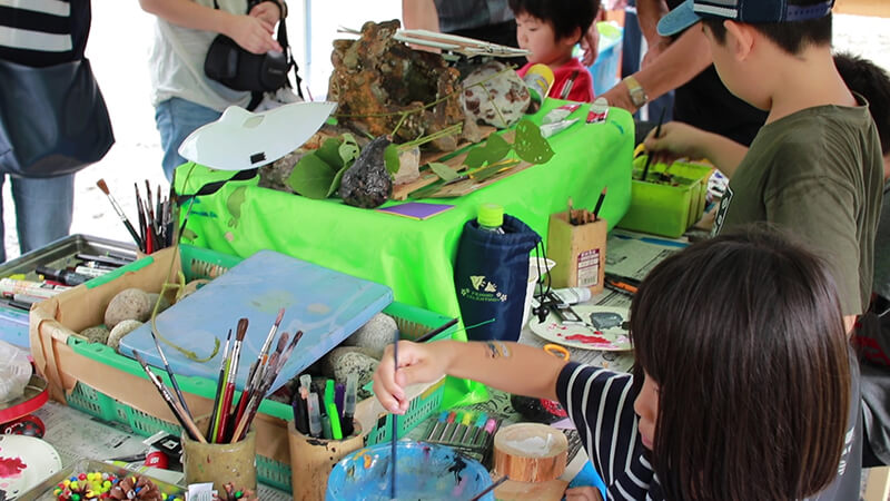 真夏の森のフェスティバル 土岐高山城跡の森 「里山わいわい広場」