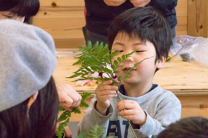 森のフラワーアレンジメント 土岐高山城跡の森 「里山わいわい広場」