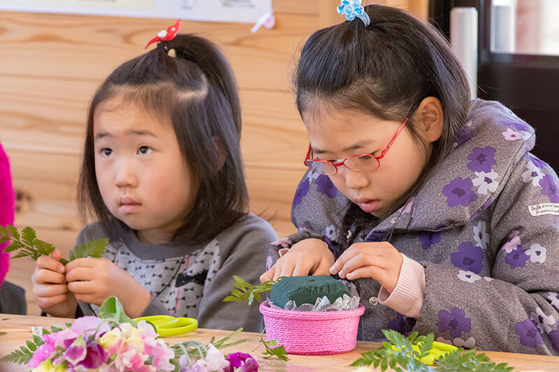 森のフラワーアレンジメント 土岐高山城跡の森 「里山わいわい広場」