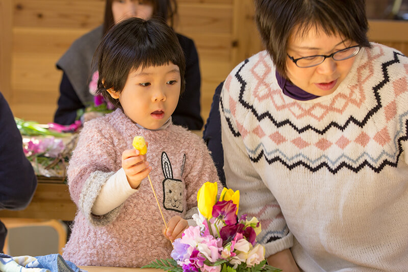 森のフラワーアレンジメント 土岐高山城跡の森 「里山わいわい広場」