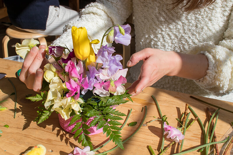 森のフラワーアレンジメント 土岐高山城跡の森 「里山わいわい広場」
