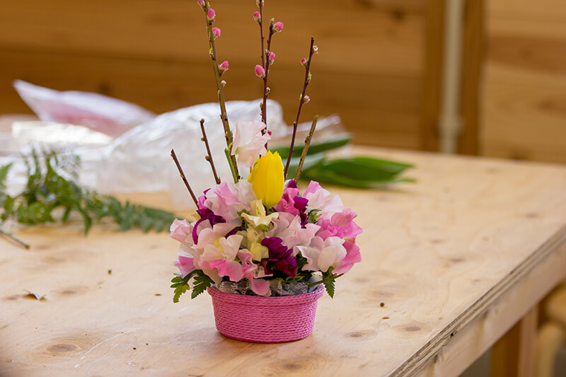 森のフラワーアレンジメント 土岐高山城跡の森 「里山わいわい広場」